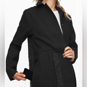NWT 🖤 Lululemon Roam Far Wool Coat Heathered Black / Black